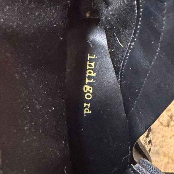 Embroidered Floral Black & Gold Ankle Boots By Indigo Rd. Size 10M Zipper Closur - Picture 4 of 9